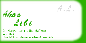 akos libi business card